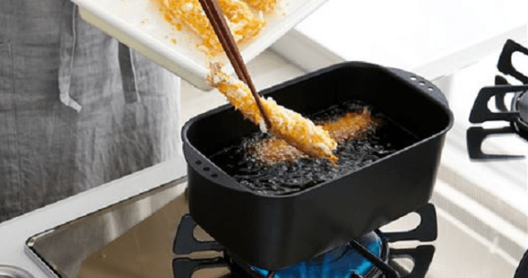 Japanese Style Frying Pot Kitchen Deep Fryers Tempura Fryer Pot