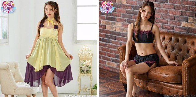 Sailor Moon’s Luna and Black Lady get new real-world lingerie sets and camisoles【Photos】