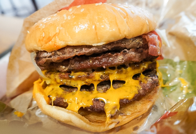 We eat all-you-can-eat monster burgers at Burger King