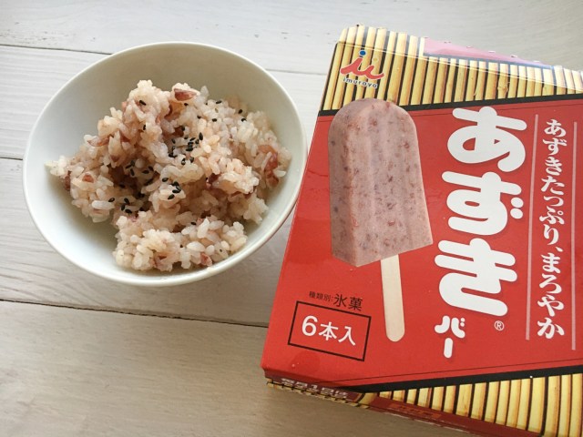 We try making red-bean rice using an ice cream bar【SoraKitchen】