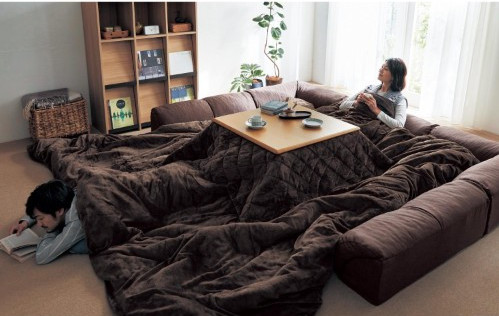 You and your family can kiss productivity goodbye with this ginormous  kotatsu futon