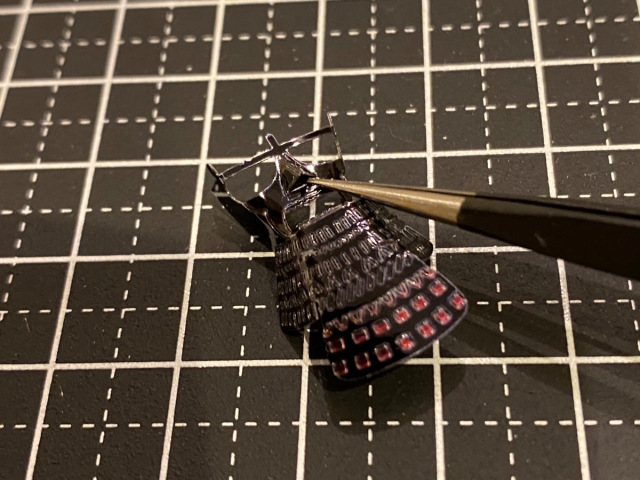 We build miniature Japanese samurai warrior armour out of