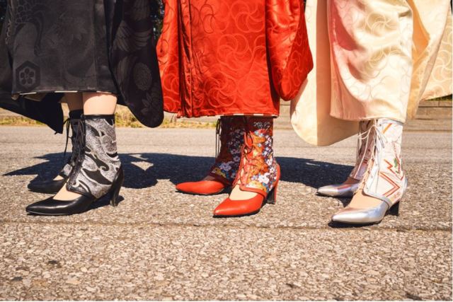 Neo Kimono releases innovatively traditional heel covers made from artisanal fabric