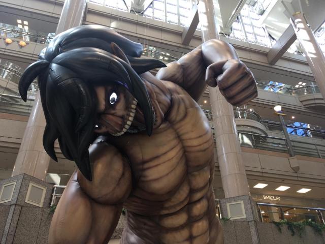 Gigantic Attack on Titan anime titan appears at shopping mall in Japan【Photos】  | SoraNews24 -Japan News-