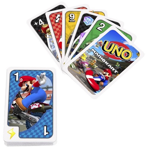 Uno Mario Kart is ready to take the action from the track to the