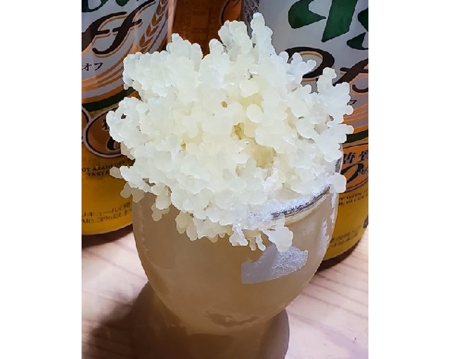 Japanese whiskey fan gets a shock when he forgets about the drink he left in the freezer【Photos】