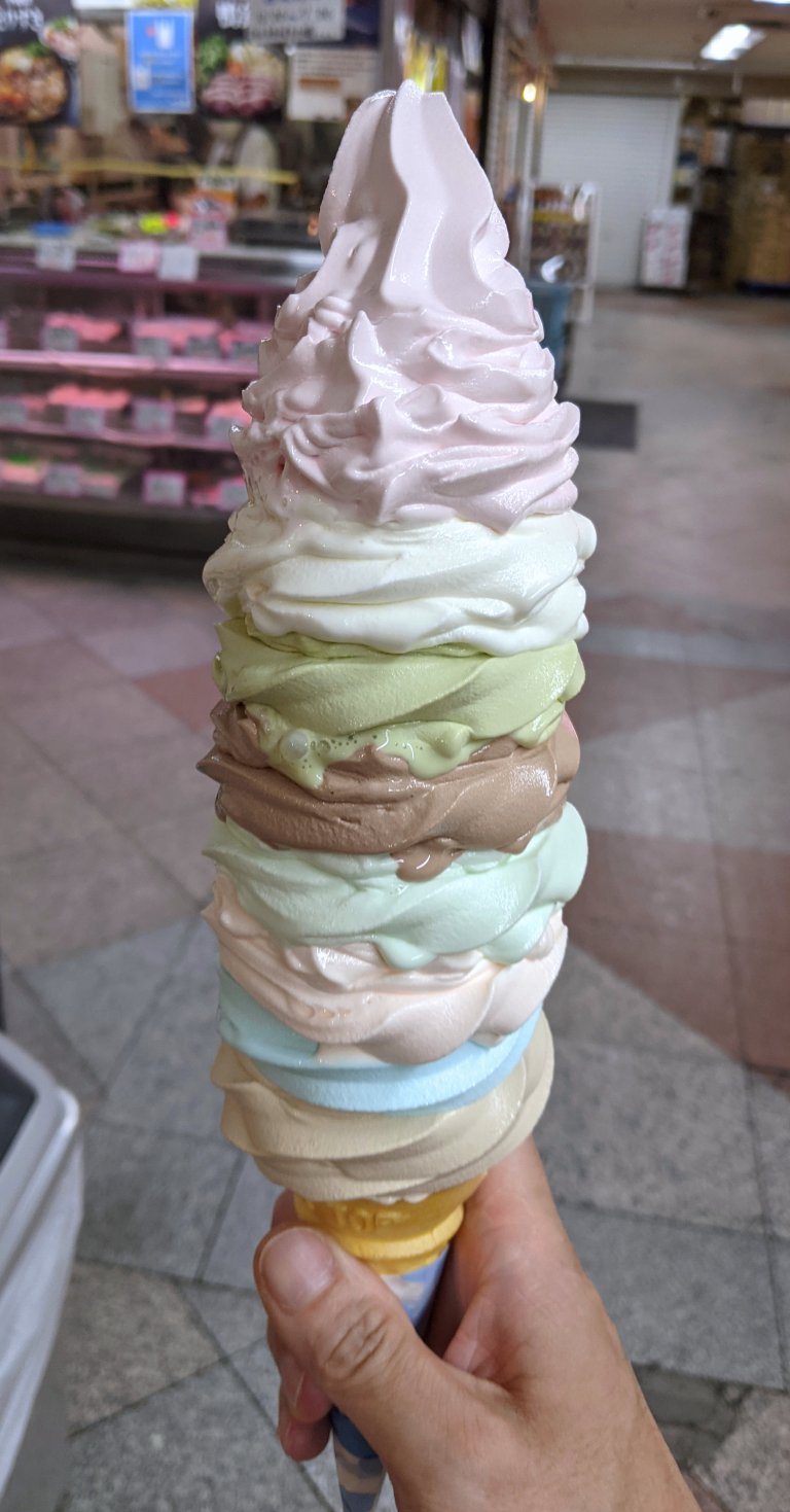 How has inflation affected the price of a gigantic ice cream cone in