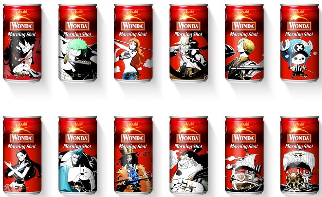 Limited-time One Piece-themed Wonda canned coffees are now on sale
