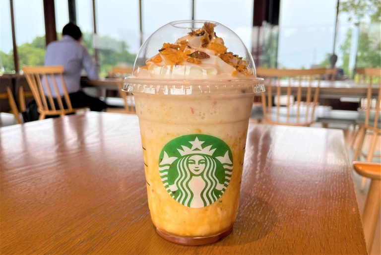 Sign of autumn Japanese sweet potatoes Frappuccino appears at