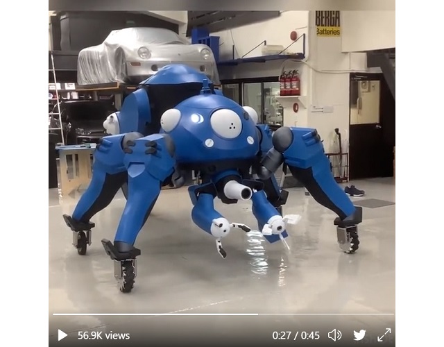 Mecha cosplay team makes rideable full-scale Ghost in the Shell robot【Video】