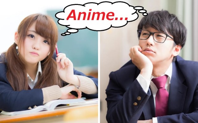 How often do Japanese high school kids watch anime, and do boys and girls watch the same series?