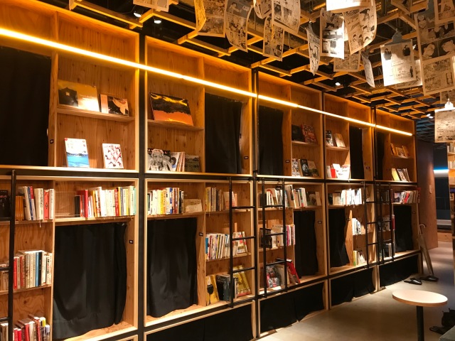 We book a night in a bookshelf at Book and Bed in Shinjuku