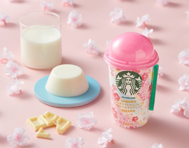 Starbucks Japan jump starts sakura sweets season with new Sakura White Chocolate with Milk Pudding