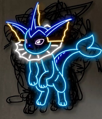 Eevee Pokemon Neon Sign, LED Light, Anime