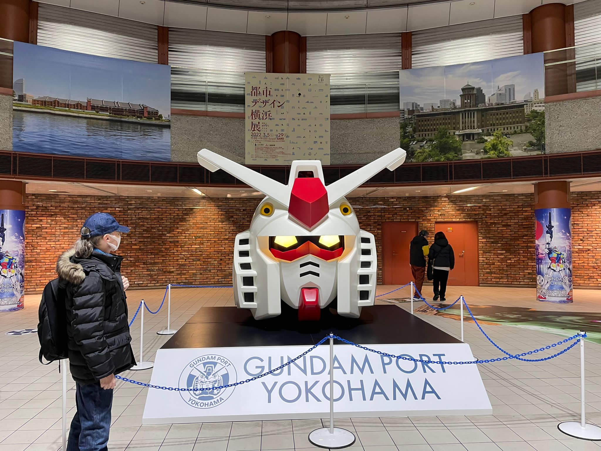 Giant Gundams occupy Yokohama as part of Gundam Port Yokohama art