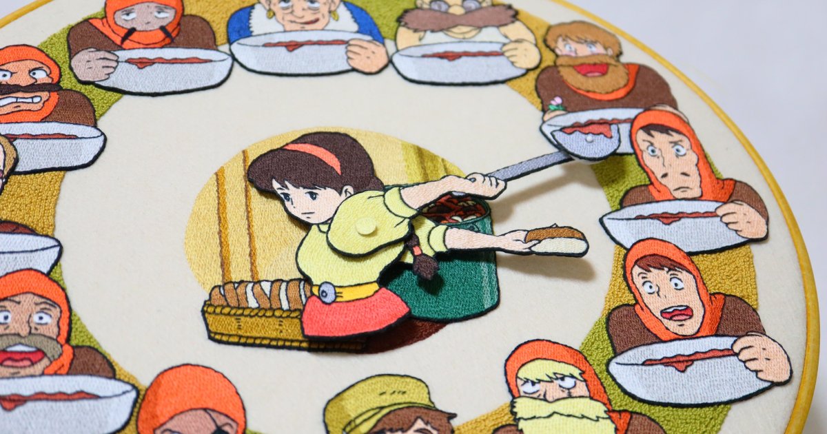 Embroidered Laputa: Castle in the Sky clock catches the attention of Studio  Ghibli | SoraNews24 -Japan News-