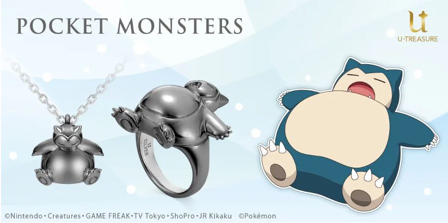 Don’t snooze on the brand-new Snorlax ring and necklace from U-Treasure