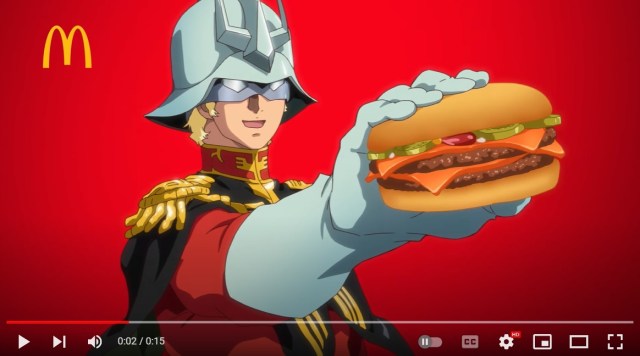McDonald’s Japan is selling Gundam burgers, endorsed by anime’s most charismatic antagonist【Vids】