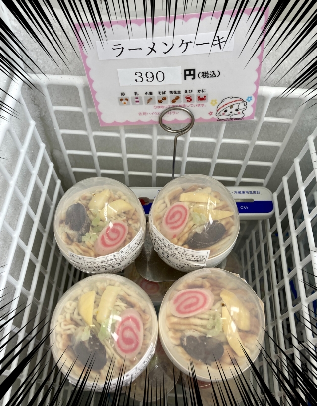 Ramen cake Japan weird best sweets travel taste test review photos Sano Service Area Tochigi Tohoku travel car news 5