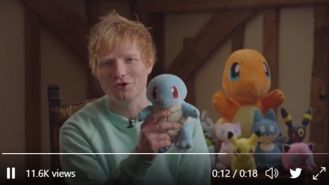 Ed Sheeran (and his friend Squirtle) welcome fans to the Pokémon World Championships【Video】