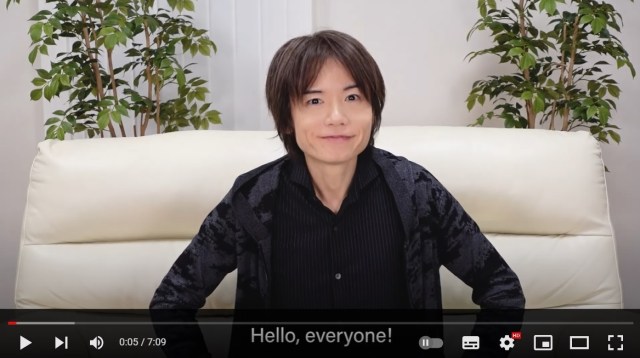 Smash Bros. director Sakurai launches money-losing YouTube channel to talk about game design