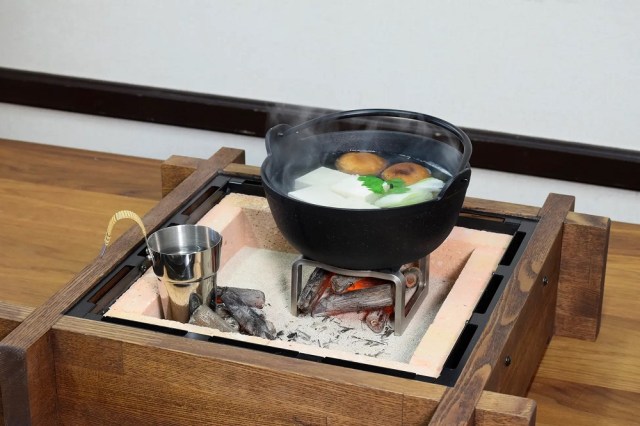 The Chirori is a compact traditional Japanese cooking hearth for your modern home