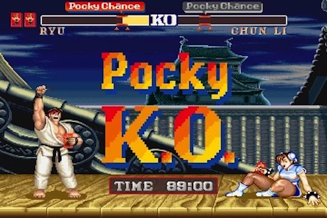 Pocky x Street Fighter II collaboration comes with a special game for a limited time