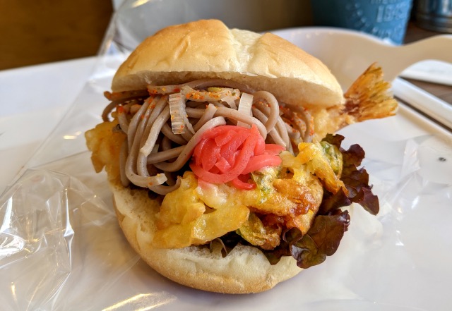 This Tempura Soba Burger has some famous credentials behind its creation