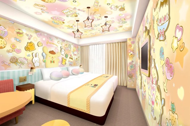 Pompompurin hotel rooms coming to Tokyo, Hokkaido to make your stay Sanrio sweet【Pics】