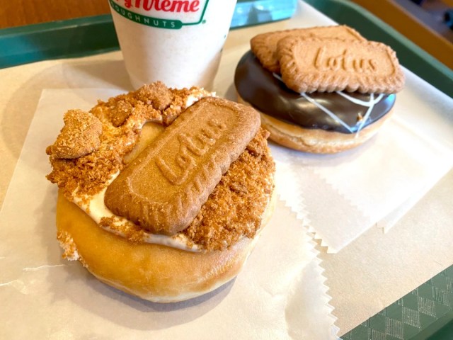 The drink, not the doughnuts, is the best part of Krispy Kreme Japan’s new Lotus Biscoff lineup
