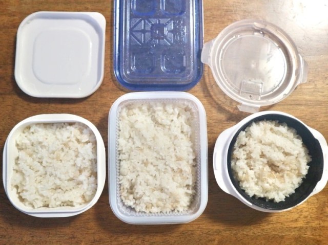 Don’t throw out leftover rice! Testing to find the best rice freezing/microwaving container