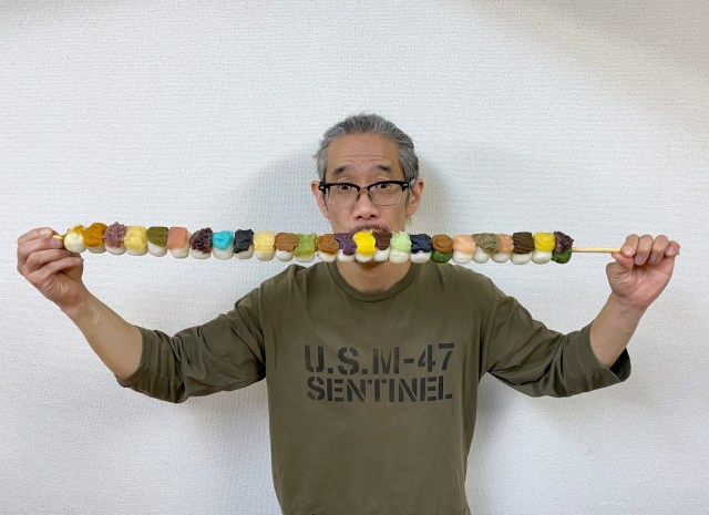 Dango samurai swords appear in Tokyo’s Harajuku, so Mr Sato heads out to try them
