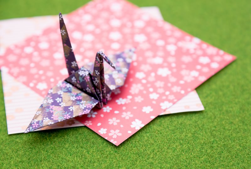 paper origami cranes