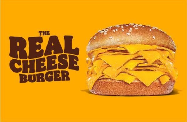 Burger King’s new all-cheese The Real Cheese Burger looks crazy, sort of makes linguistic sense