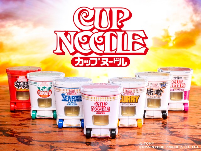 Cup Noodle Tomica bus car instant ramen toys shop buy Japan Takara Tomy new photos