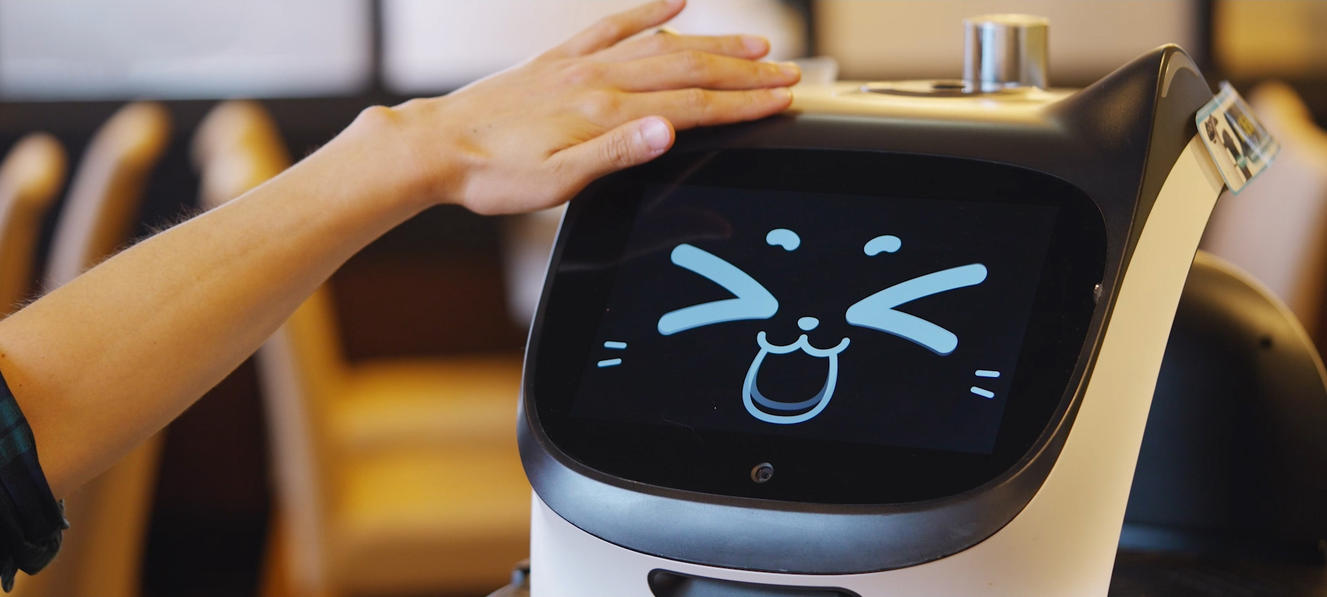 Japan’s cat robot waiters meow when you pat them, and we find out
why【Video】