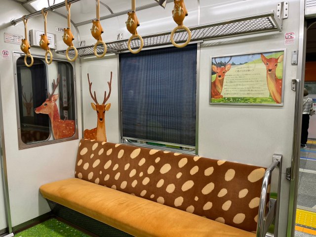 Japanese train goes viral for Nara deer decorations