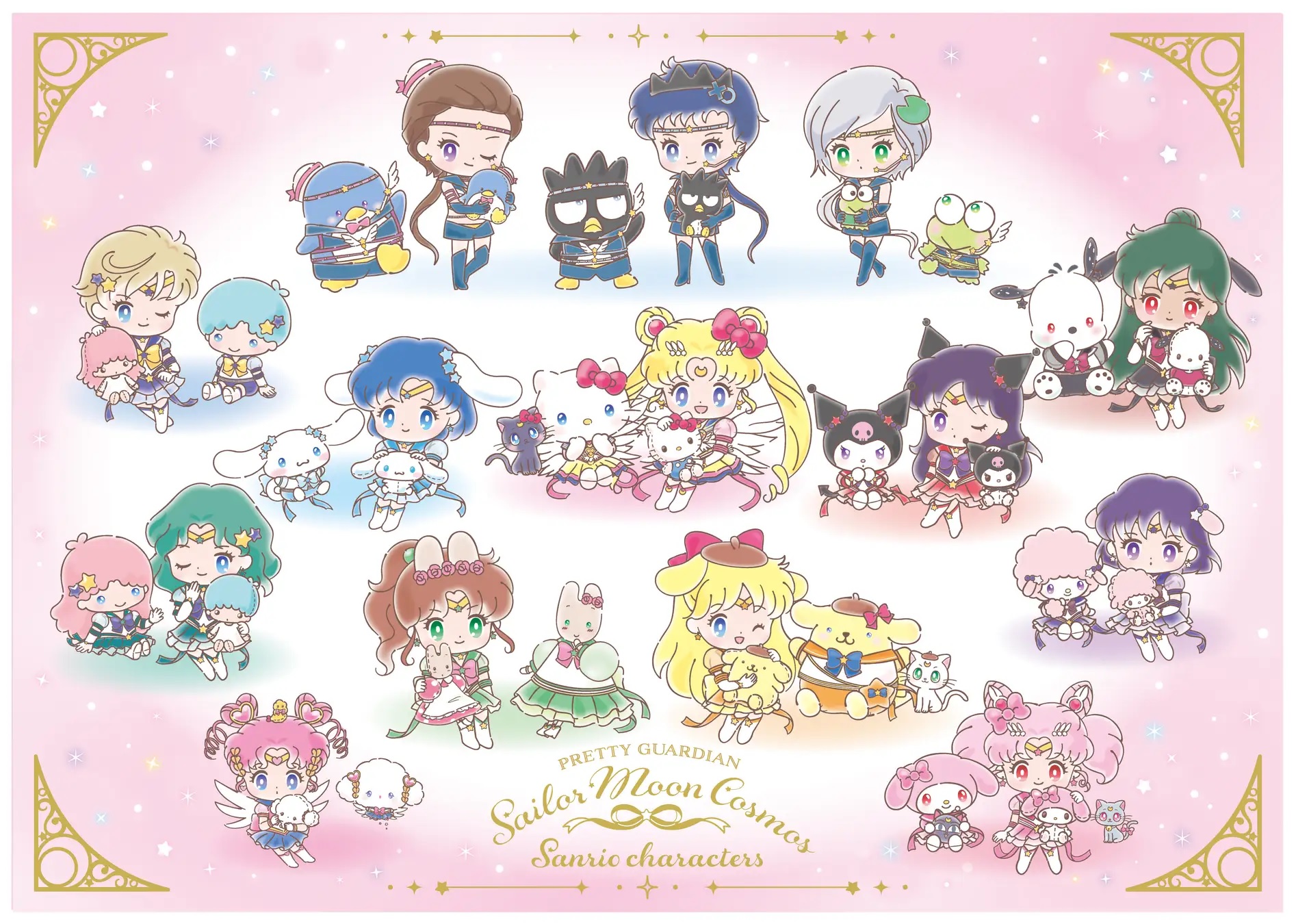 Sailor Moon Sanrio partnership adds pairings for Sailor Starlights in new  crossover merch line【Pics】