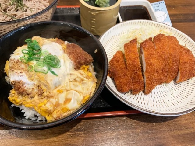 Restaurant Yoshibei is crazy in the best way: A pork cutlet set with a side of pork cutlet bowl