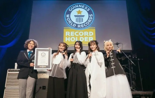 Japanese female rock band Scandal earns a Guinness World Record for staying together for 17 years