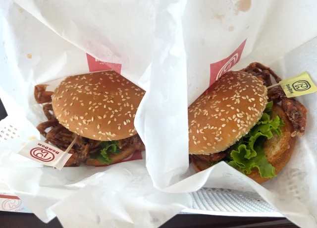 Two Japanese burgers contain whole crab, but which one is best?