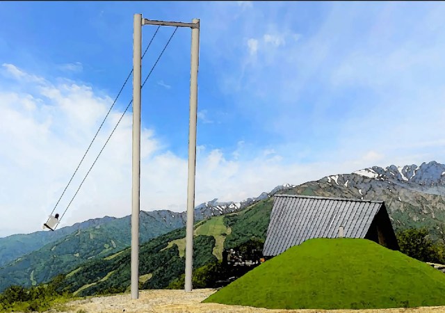 Japan’s new giant swing is a beautiful/terrifying way to see the scenery of the Japan Alps