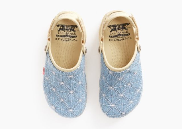 Levi's x Crocs collection features traditional Japanese tie dye