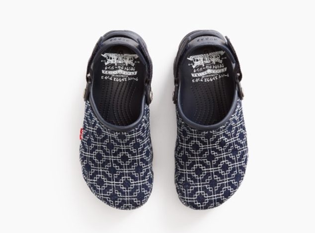 Levi's x Crocs collection features traditional Japanese tie dye