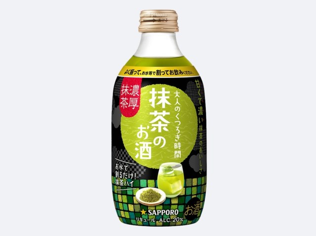 Alcoholic matcha cocktail base from Sapporo looks like green tea, but definitely shouldn’t be chugged