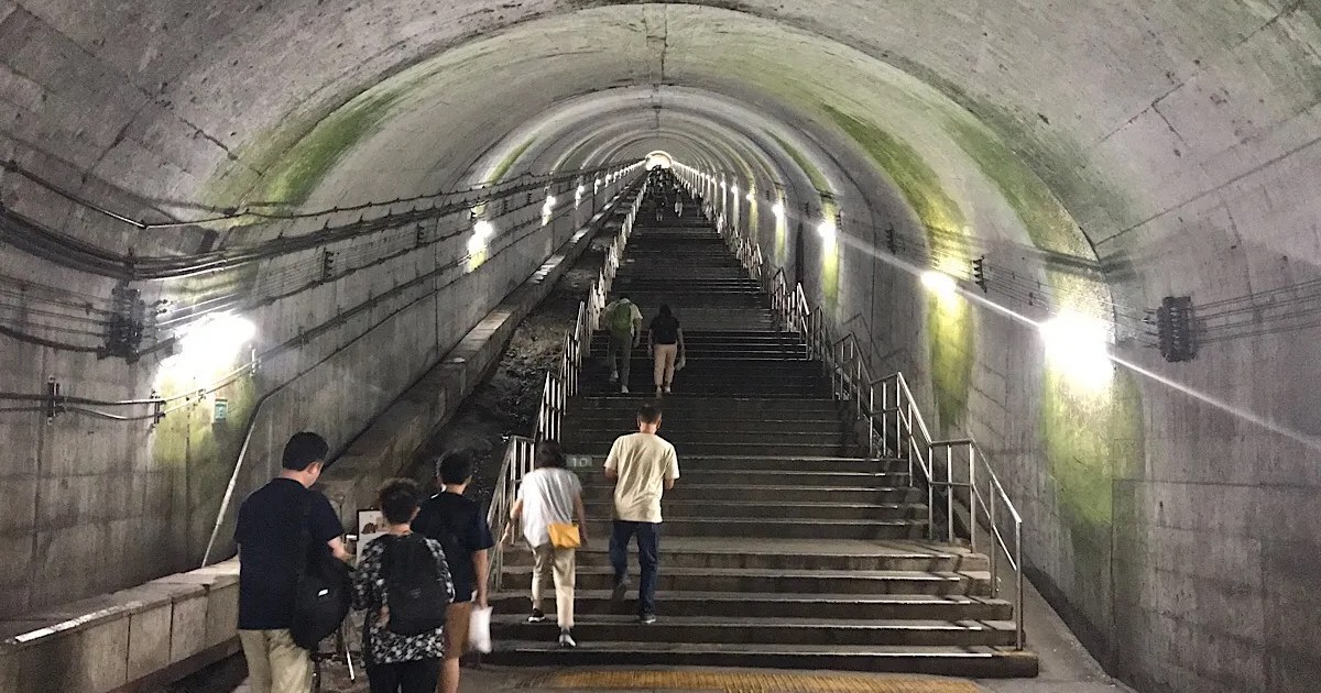 Doai Station The deepest station in Japan is also one of the scariest, like a video game