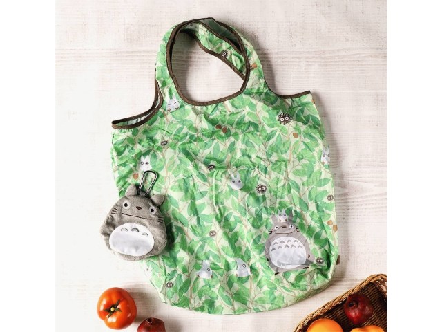 Smiling Totoro, Catbus eco bags and plushie clips reward you with smiles for being kind to nature