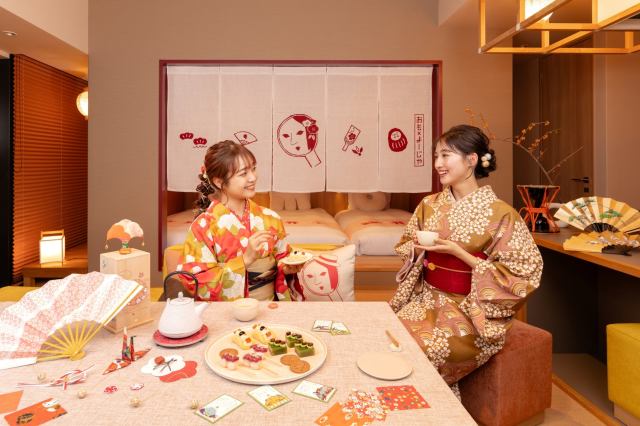 Kyoto hotel OMO5 Kyoto Gion offers Yojiya cosmetics Pretty Girl Room Stay for New Year’s season