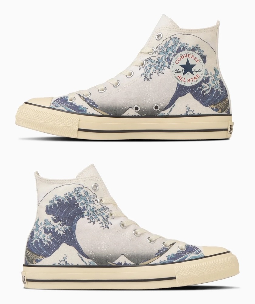 Converse All Stars team up with two all stars of Japanese art for Wave Skull ukiyo e shoes Pics SoraNews24 Japan News