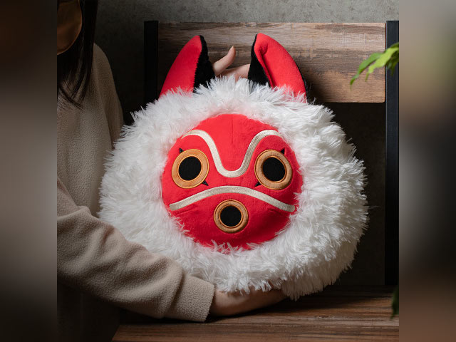 Park your backside on a Princess Mononoke face mask cushion